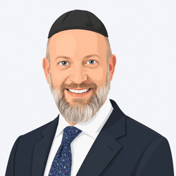 Cartoon portrait of Rabbi Efrem Goldberg